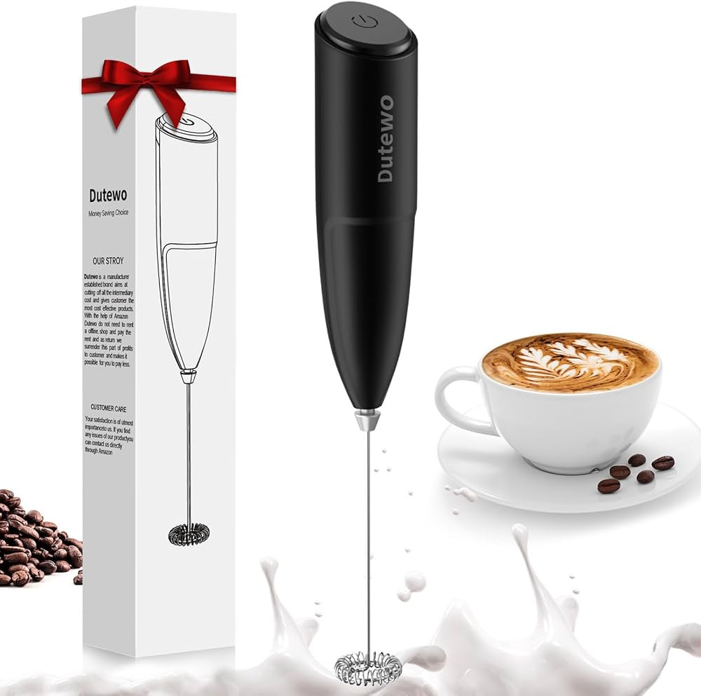 Hand Mixer Milk Frother for Coffee - Dutewo Frother Handheld Foam Maker for Lattes, Electric whis... | Amazon (US)