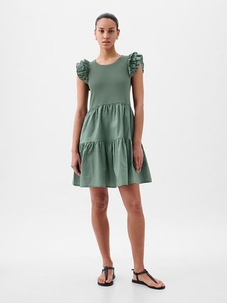 Ruffle Sleeve Tiered Mini Dress | Gap (US)