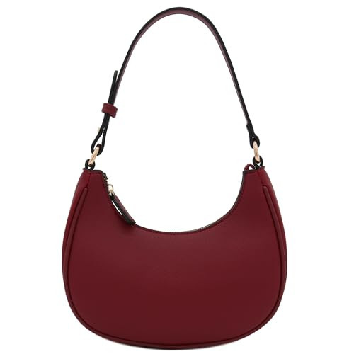 FashionPuzzle Small Crescent Shoulder Bag Underarm Purse (Wine) | Amazon (US)