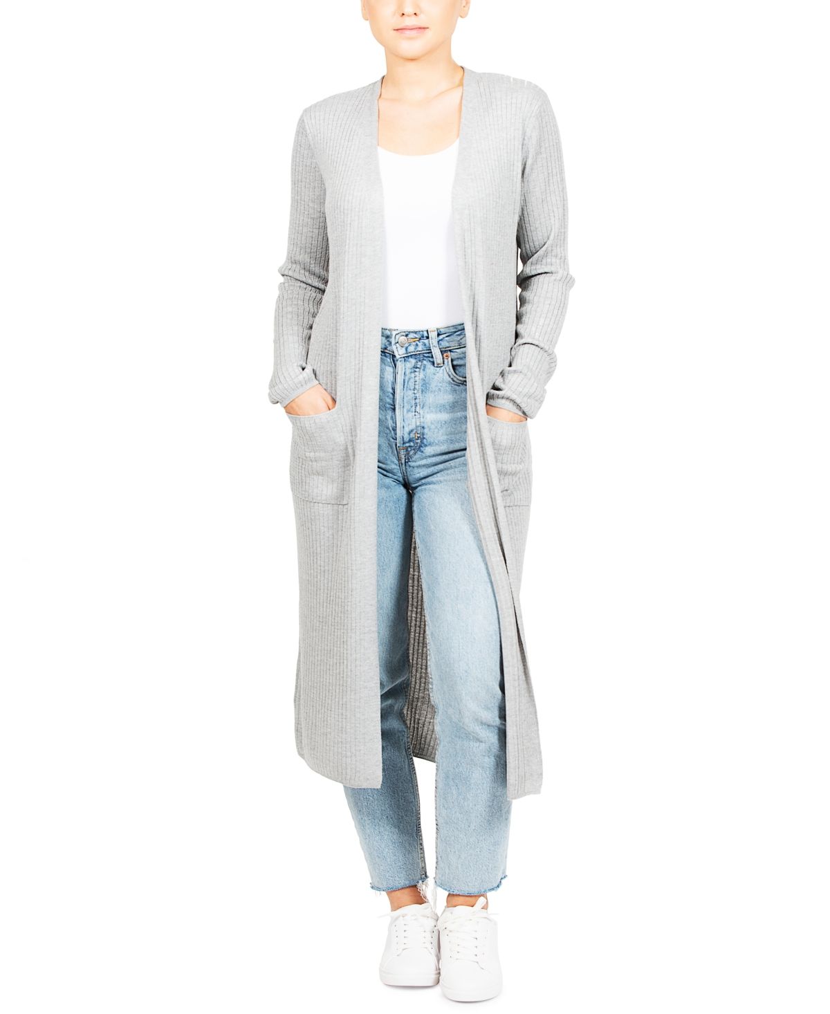 Hippie Rose Juniors' Ribbed Duster Cardigan | Macys (US)