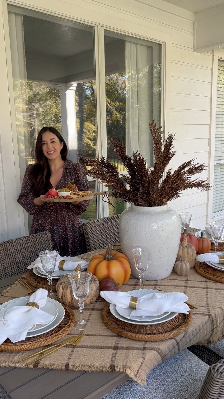 We’ve now lived in our home for over 2 years and still hadn’t gotten ourselves a backyard patio table and chair set. But now that the weather is finally cooling down, it’s the perfect time to pick one and we found the most beautiful options at @grandinroad. As soon as it was delivered, I of course had to set the table for fall! What better way to enjoy the cool down in Texas than with a fall dinner under the stars 🍽️🍂 #GrandinRoadPartner #grandinroad 

#LTKParties #LTKSeasonal #LTKHome