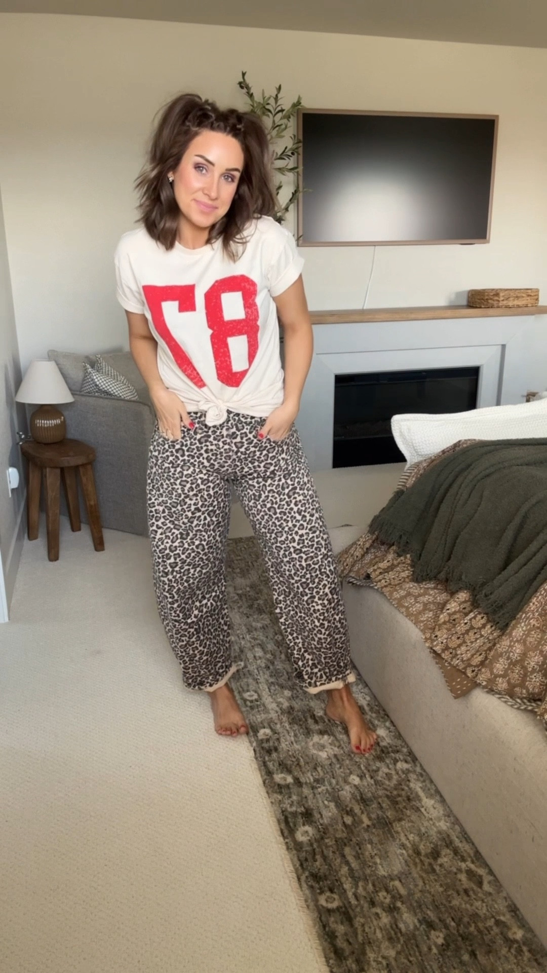 Shirt is a L
Pants are a 27 short 

#LTKFindsUnder100 #LTKPetite #LTKStyleTip