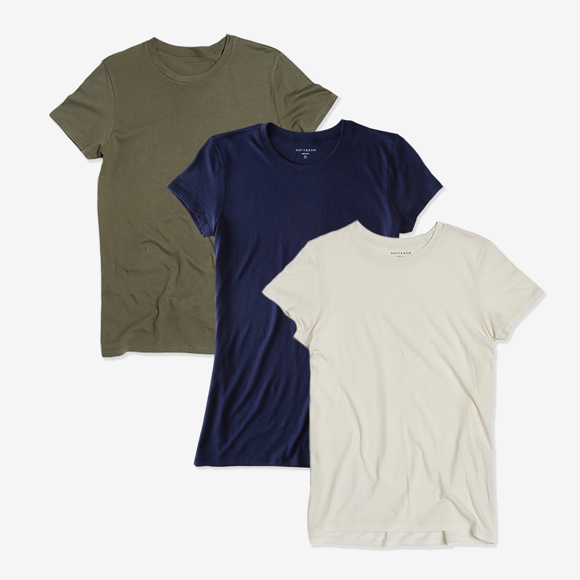 Women's Fitted Crew Marcy 3-Pack - Mott & Bow | Mott & Bow