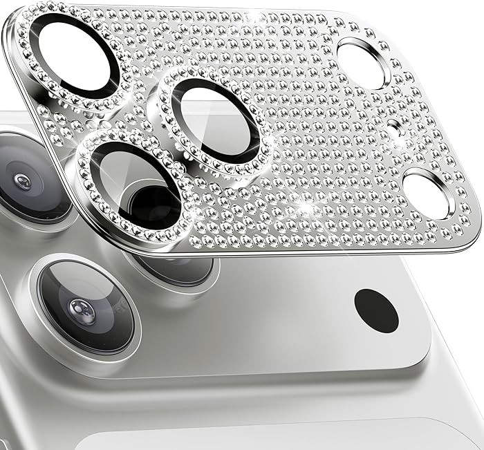 WSKEN for iPhone 17 Pro Max Camera Lens Protector Diamond Bling - [Not Easy to Fall][Strong Adsor... | Amazon (US)