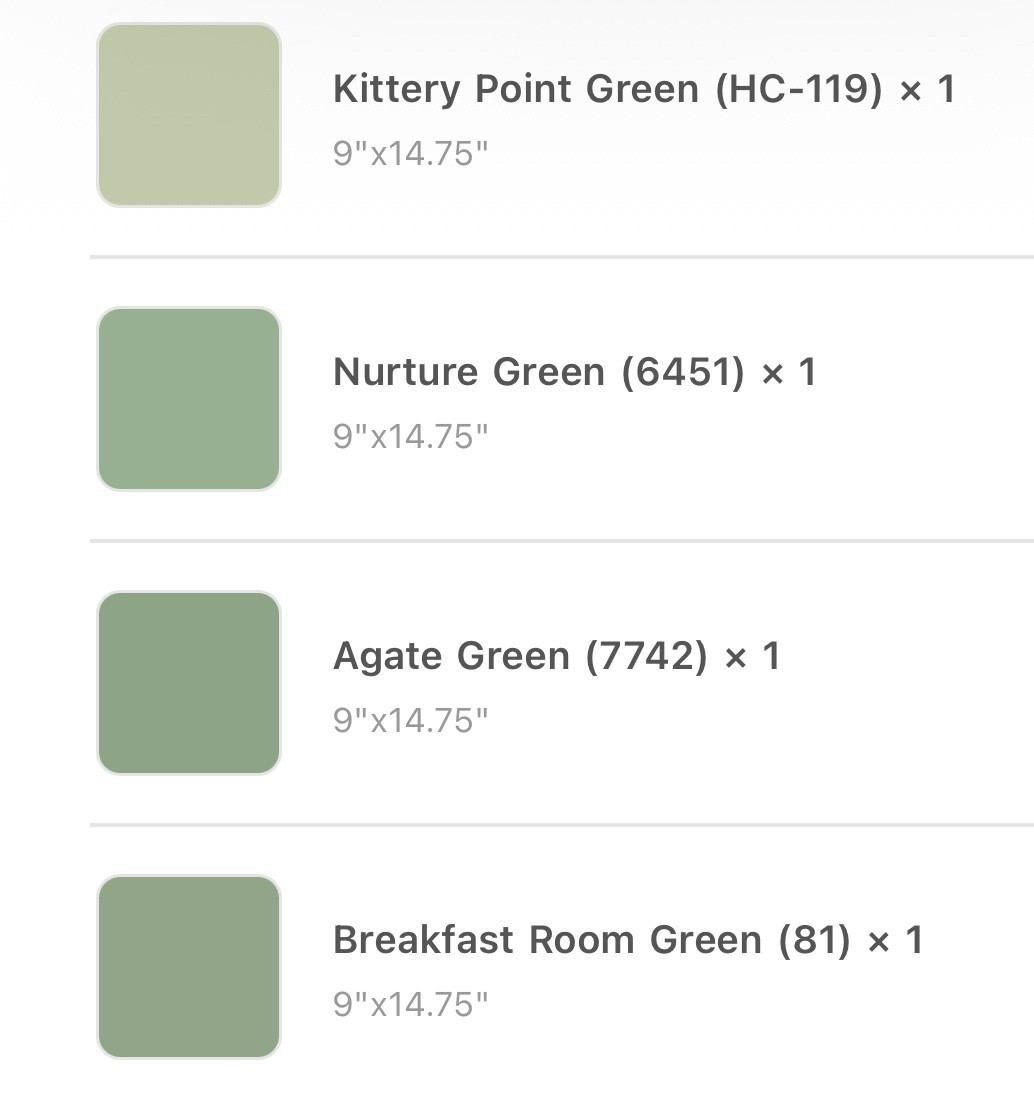 Vintage inspired green color samples 

#LTKStyleTip #LTKHome #LTKFindsUnder50