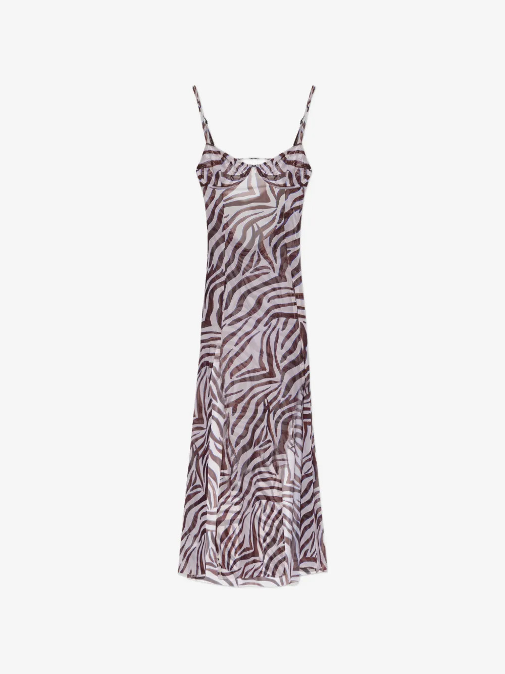 zebra-print mesh maxi beach dress | Farfetch Global