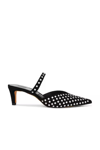Kanika Mid Crystal Stud Mule in Black | Revolve Clothing (Global)