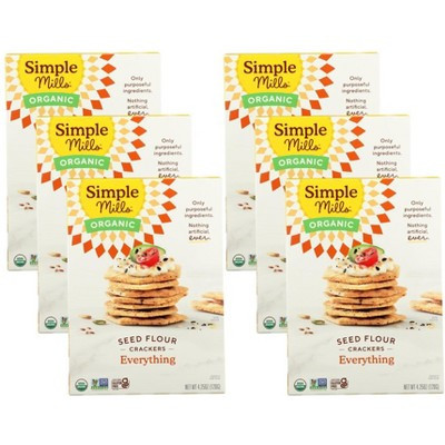 Simple Mills Everything Seed Flour Crackers - Case of 6/4.25 oz | Target