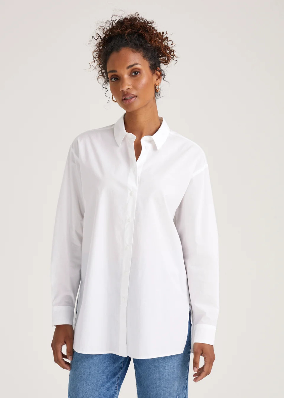 Papaya Petite White Poplin Shirt | Matalan (UK)