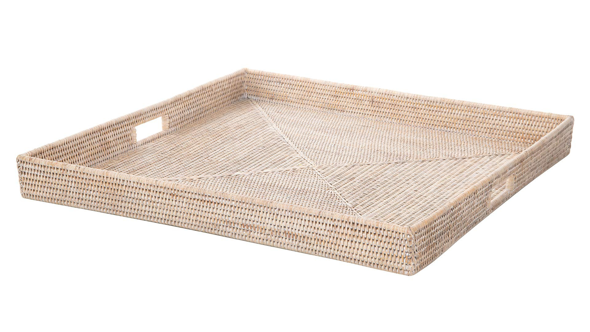 KOUBOO La Jolla Rattan Tray, Square Woven Tray - Decorative Coffee Table, Breakfast Tray, Home De... | Amazon (US)