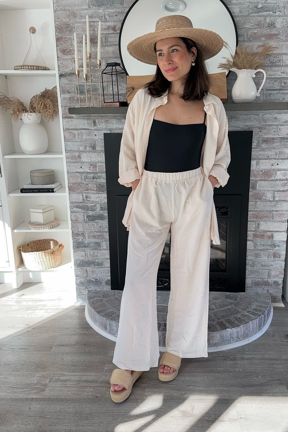 Sharing 6 resort wear outfits you’ll love! 🐚 I sized up in both this set and swimsuit. Loving this suit for a mom friendly option. 

I am wearing a L in the set and a M in the suit. Shoes are true to size and my hat comes in 2 sizes. 

#amazonfashion #vacationoutfit #momoutfit #summerstyles #pinterestinspired #pinterestfashion #momstyleinspo 

