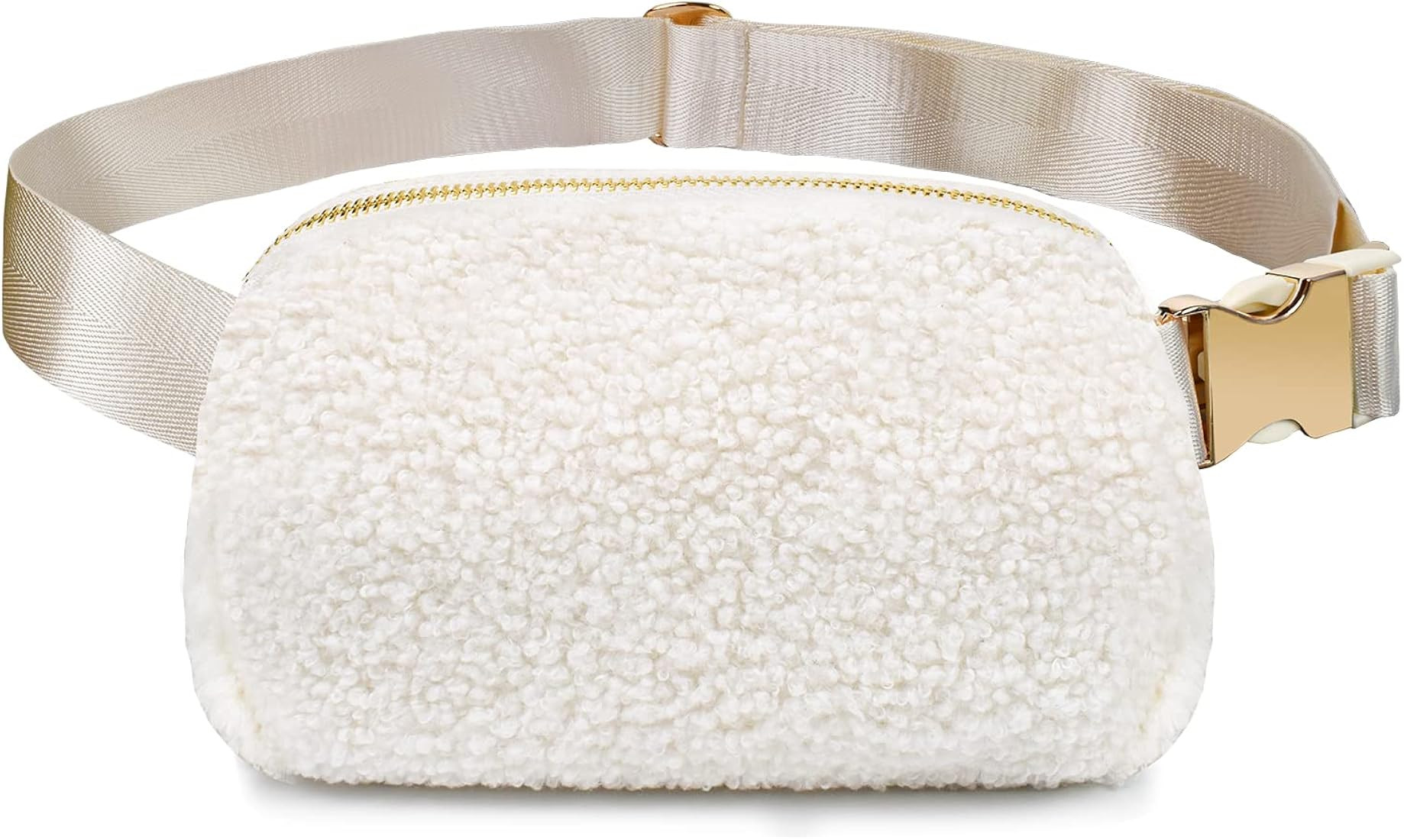 Fleece Sherpa Crossbody Fanny Pack for Women - Adjustable Strap Waist Bag for Workout, Running, H... | Amazon (US)