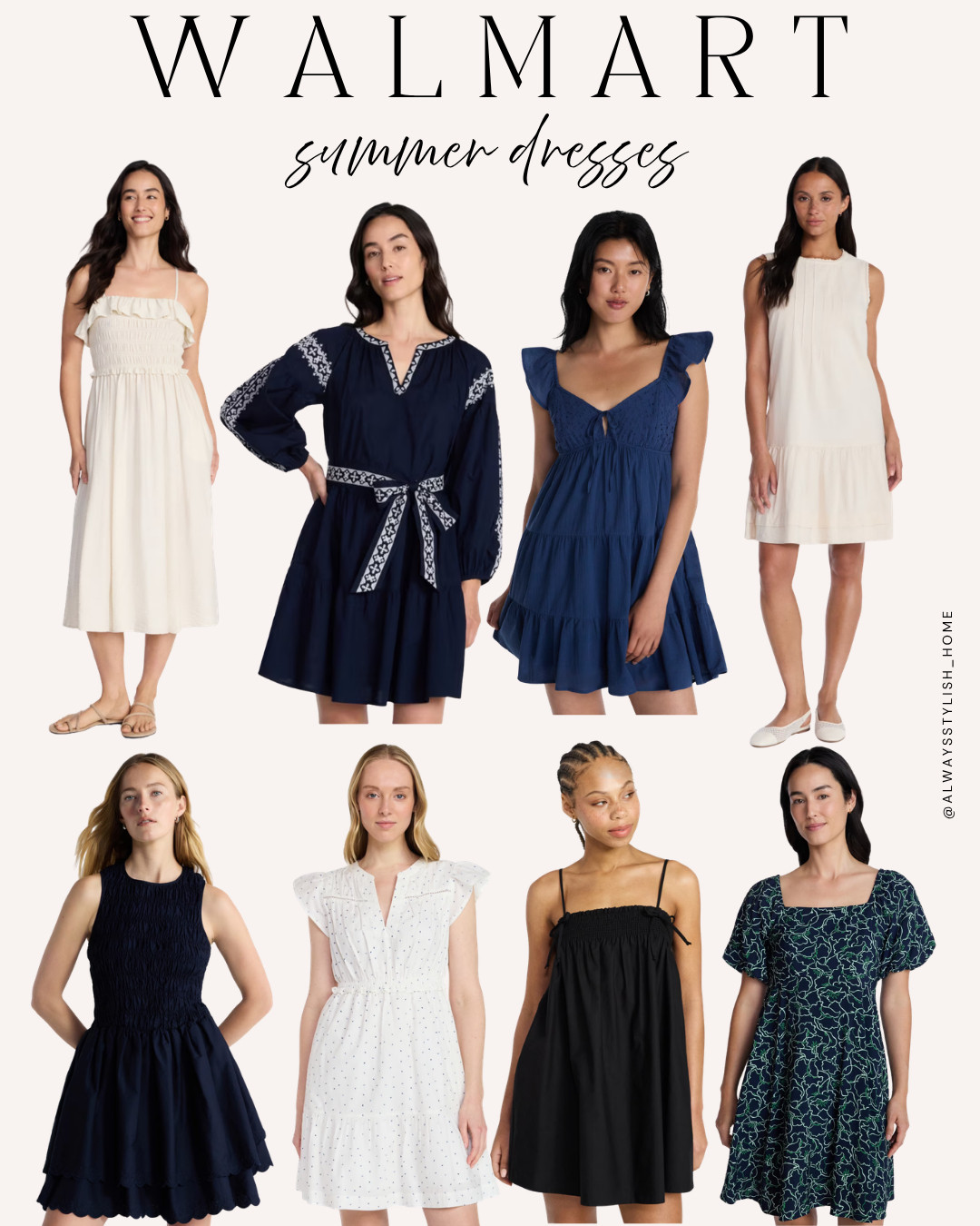 Summer dresses from Walmart  - easy dresses that look elevated without the high price tag. Perfect for: • everyday wear • vacation outfits • brunch & errands • summer events • Love that these pieces are affordable, lightweight, and easy to mix throughout the season 🤍 #WalmartFashion #SummerStyle #LTKStyle #AffordableFashion #SummerOutfits #CasualChic #EverydayStyle #VacationLooks #LTKunder50 

 #LTKgrwm #LTKootd #LTKSeasonal