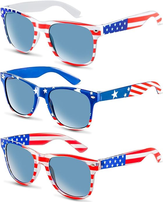 Sofier 4th of July Accessories USA American Flag Sunglasses Patriotic Party Favors Fourth of July... | Amazon (US)