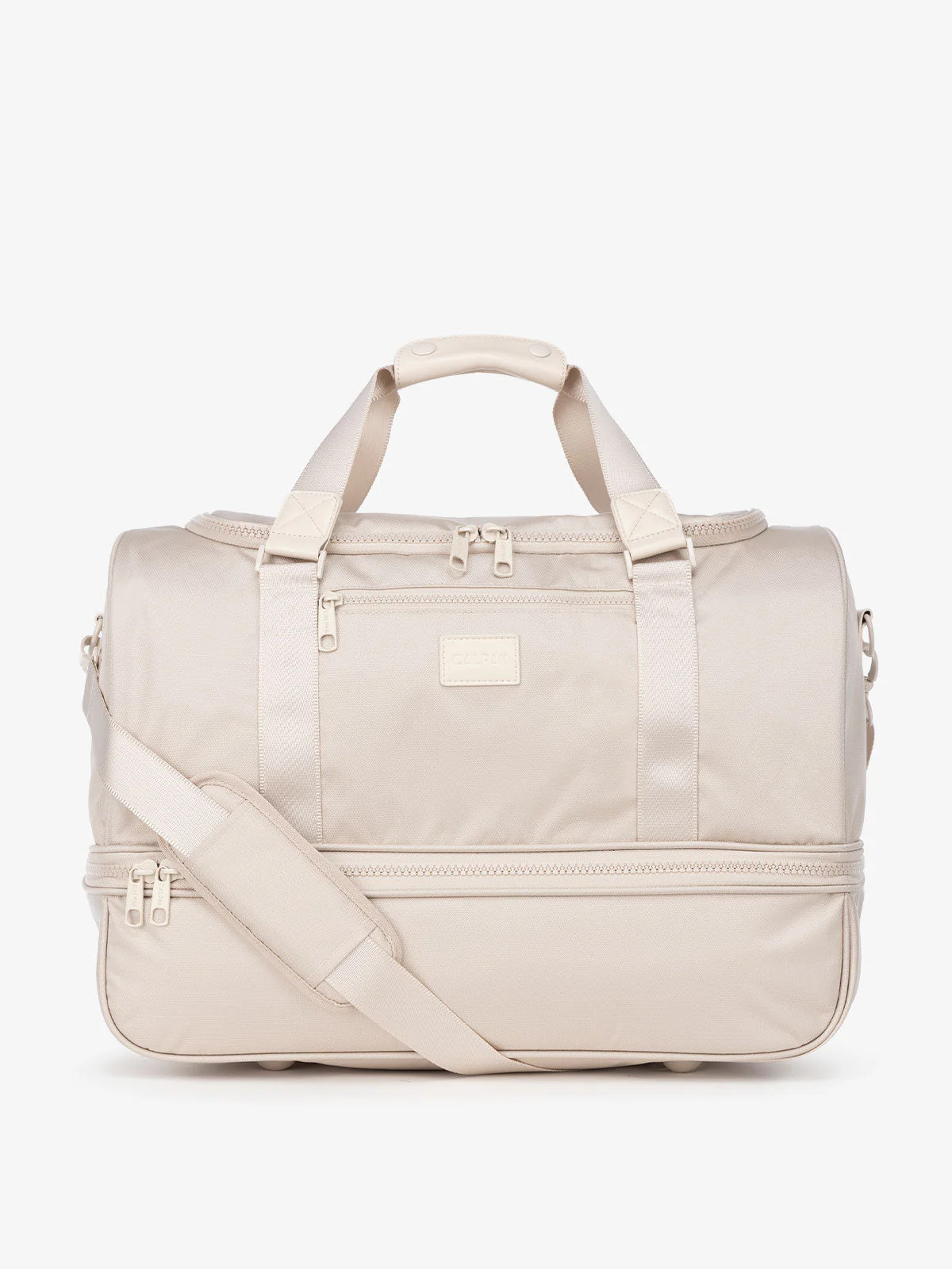 Stevyn Duffel Bag with Shoe Compartment in Pink Sand | CALPAK Travel