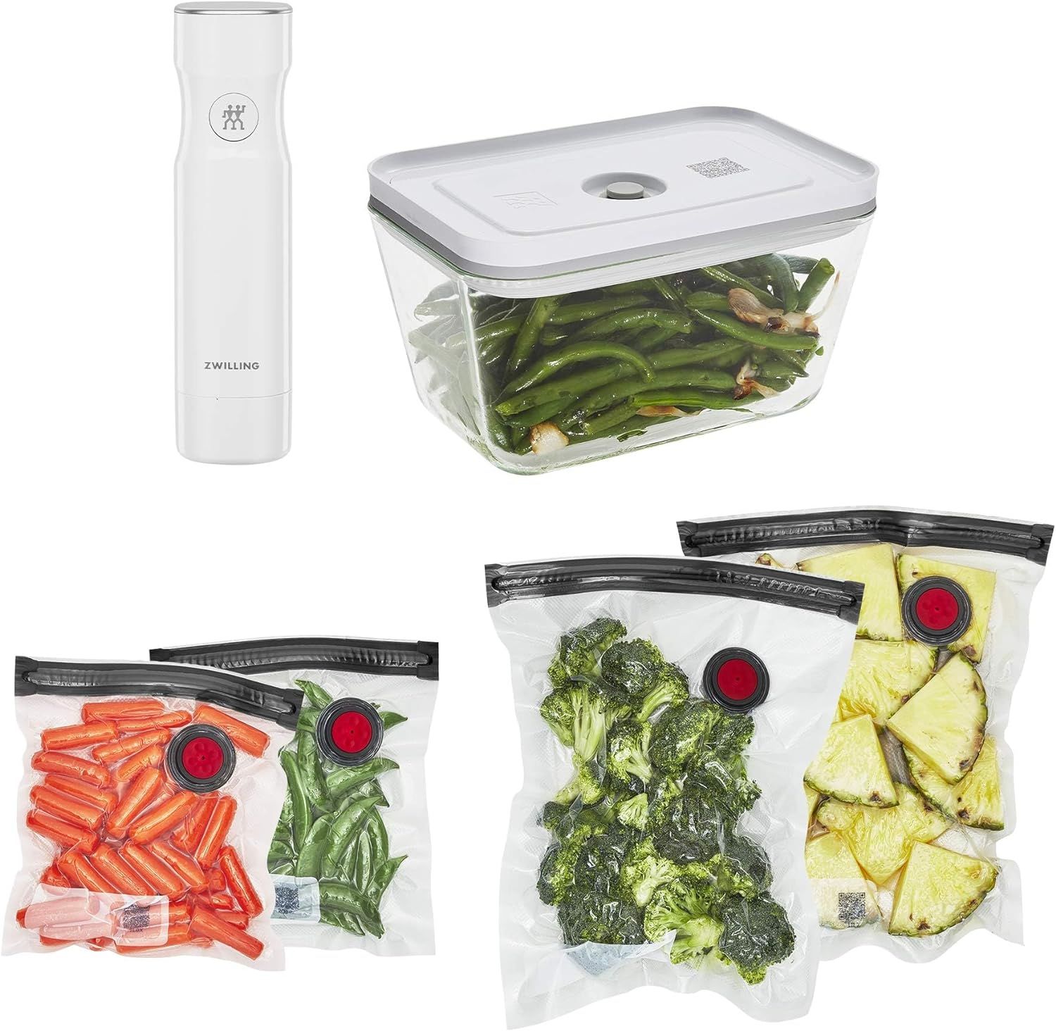 ZWILLING Fresh & Save Vacuum Sealer Machine Starter Set with Airtight Food Storage Container Glas... | Amazon (US)