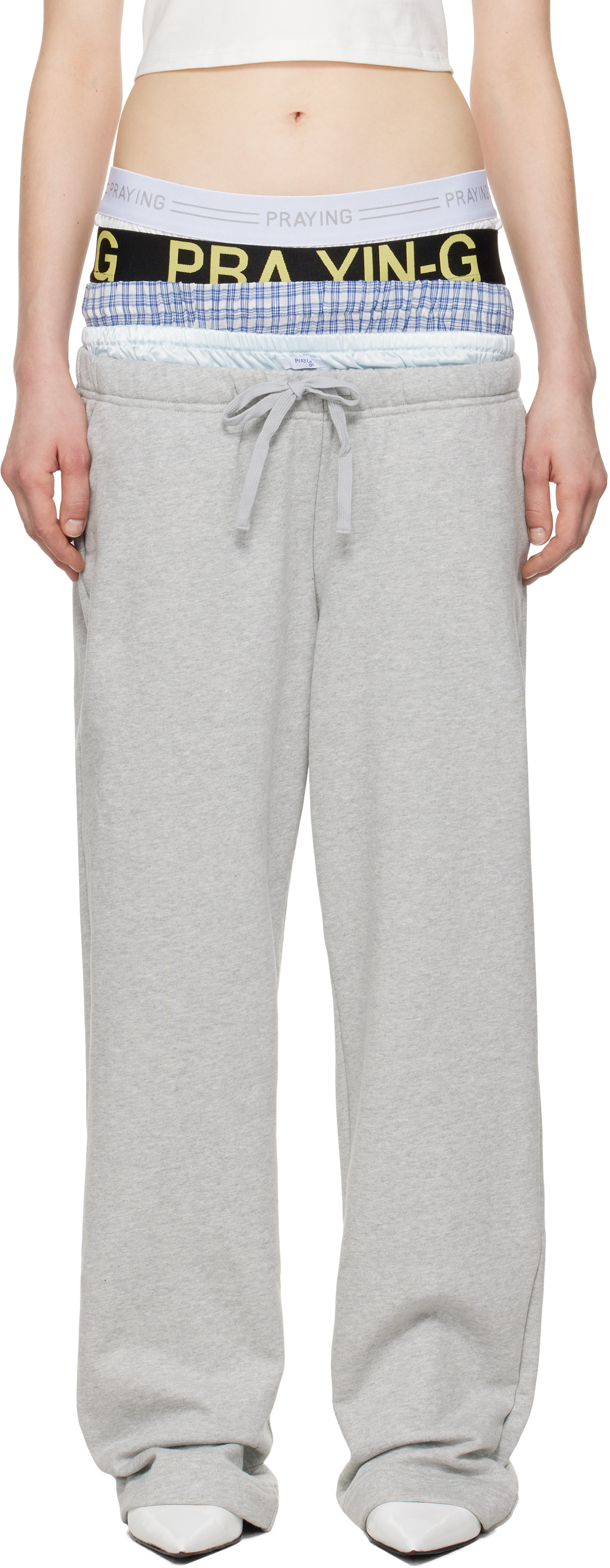 Praying Gray Underwear Sweatpants | SSENSE