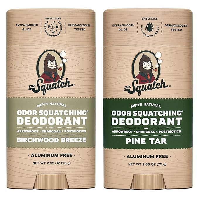 Dr. Squatch Natural Deodorant for Men – Odor-Squatching Men's Deodorant Aluminum Free - Pine Ta... | Amazon (US)