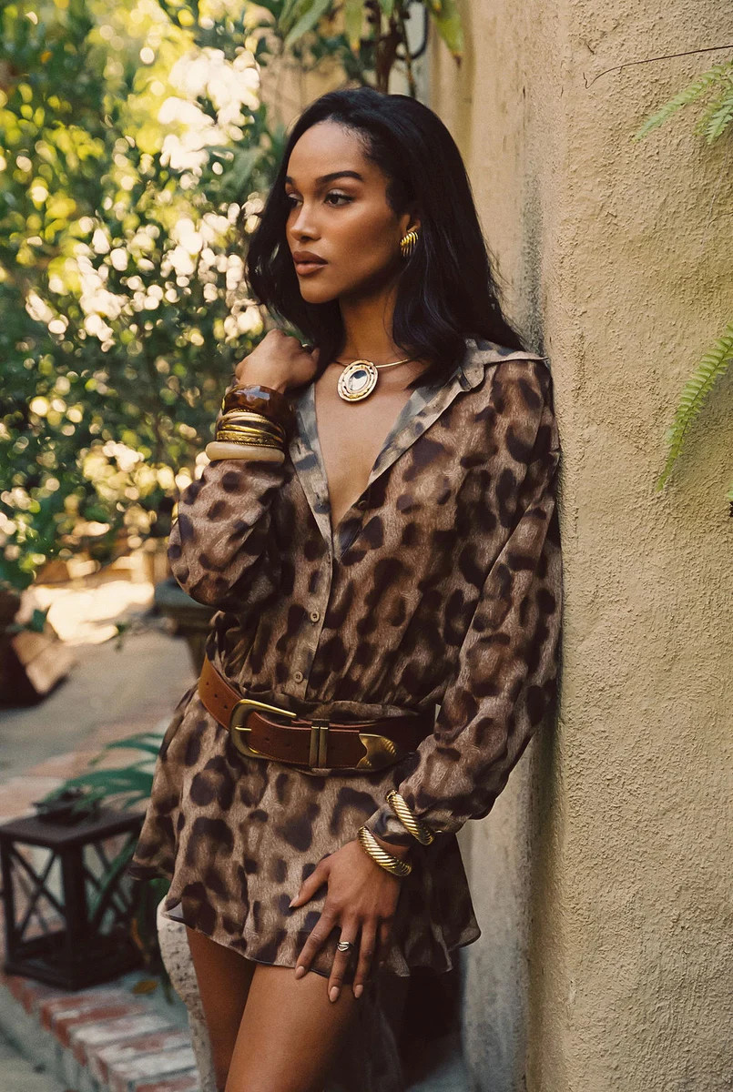 Lennox Leopard Drop Waist Micro Mini Dress | 12th Tribe