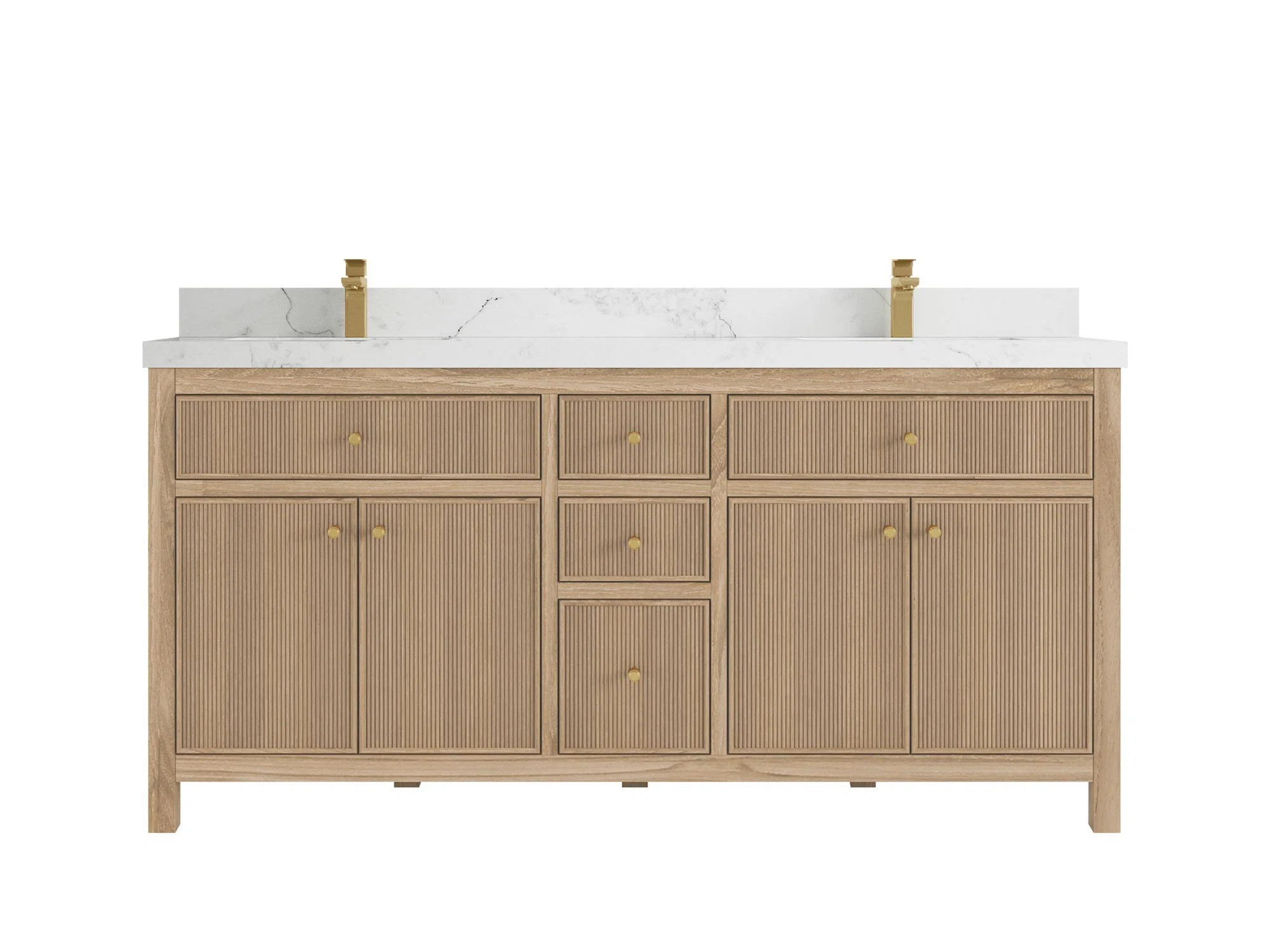 Sonoma 72'' Double Bathroom Vanity with Quartz Top | Wayfair North America