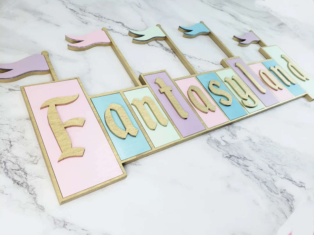 Custom Name Sign, Themepark Sign, Kids Room Decor, Baby Name Sign | Etsy (US)