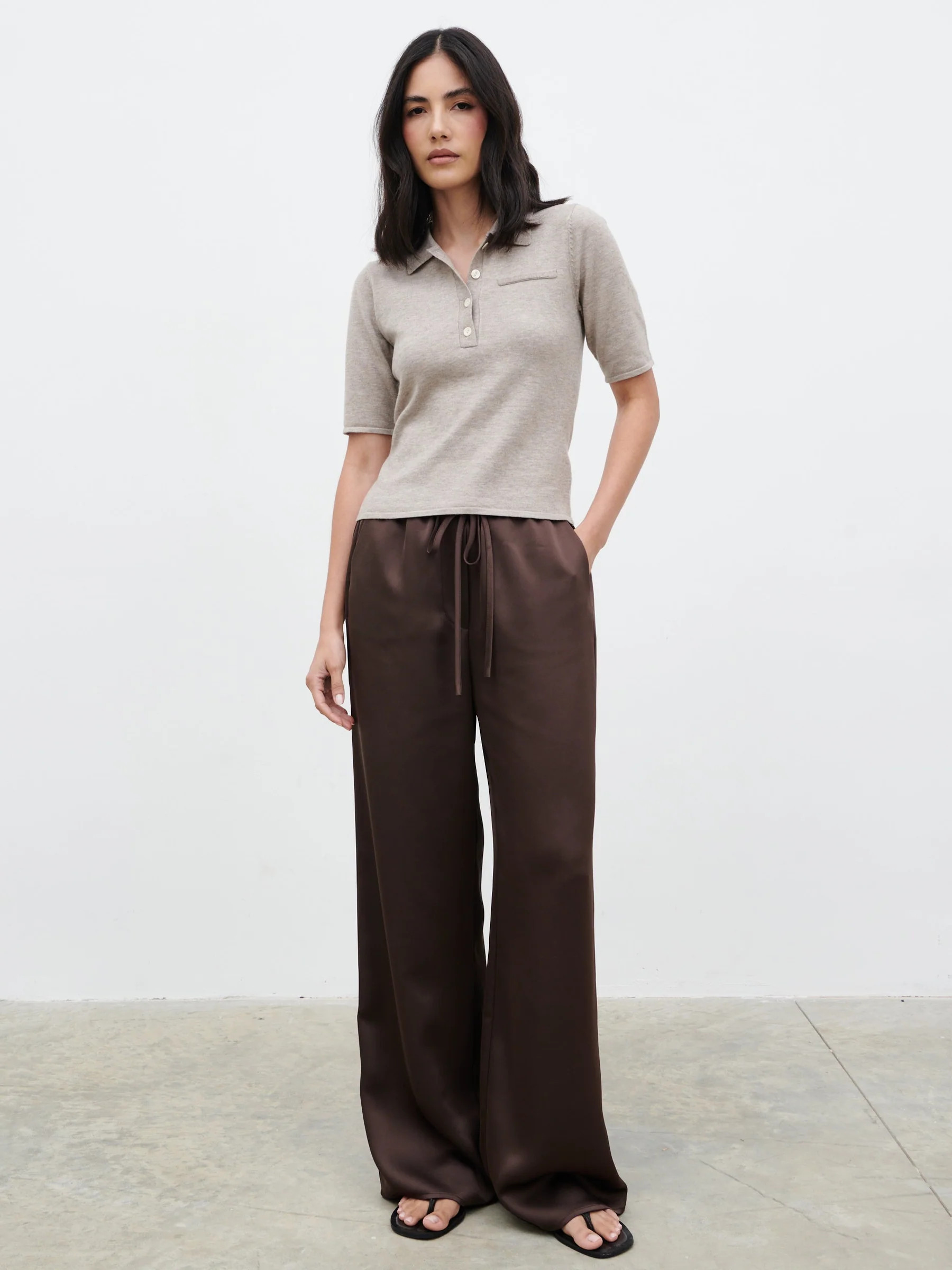 Alva Knitted Polo Top | Pretty Lavish (UK)