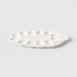 14" Stoneware Radicchio Egg Plate White - Threshold™ | Target