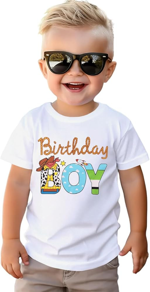 KEKEMI Birthday Boy Shirt Toddler Baby Boys 1st 2nd 3rd 4th 5th 6th Birthday Party T Shirt B-Day ... | Amazon (US)