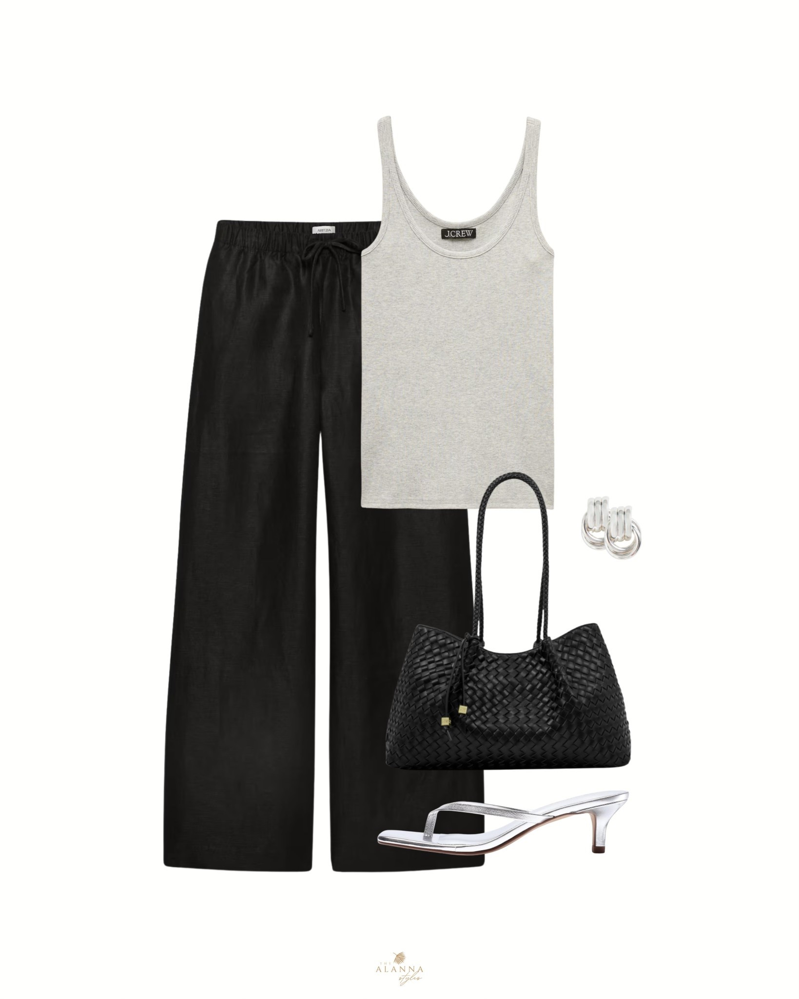 game day comfort. 🧺☕️ keeping it breezy for the playoffs with black linen trousers and a classic grey tank. a silver kitten heel and woven bag add that "quiet luxury" touch to your spurs silver and black. the perfect look for a watch party at pearl. 🏀✨

#spursnation #gospursgo #nbaoutfit #linenstyle #silverandblack #sanantoniostyle #gamedayoutfit

#LTKFestival