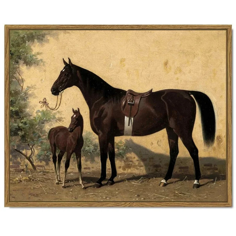 Drsoum Vintage Canvas Framed Wall Art 11x14in Horse Room Decor for Bathroom Dining Room Living Ro... | Walmart (US)