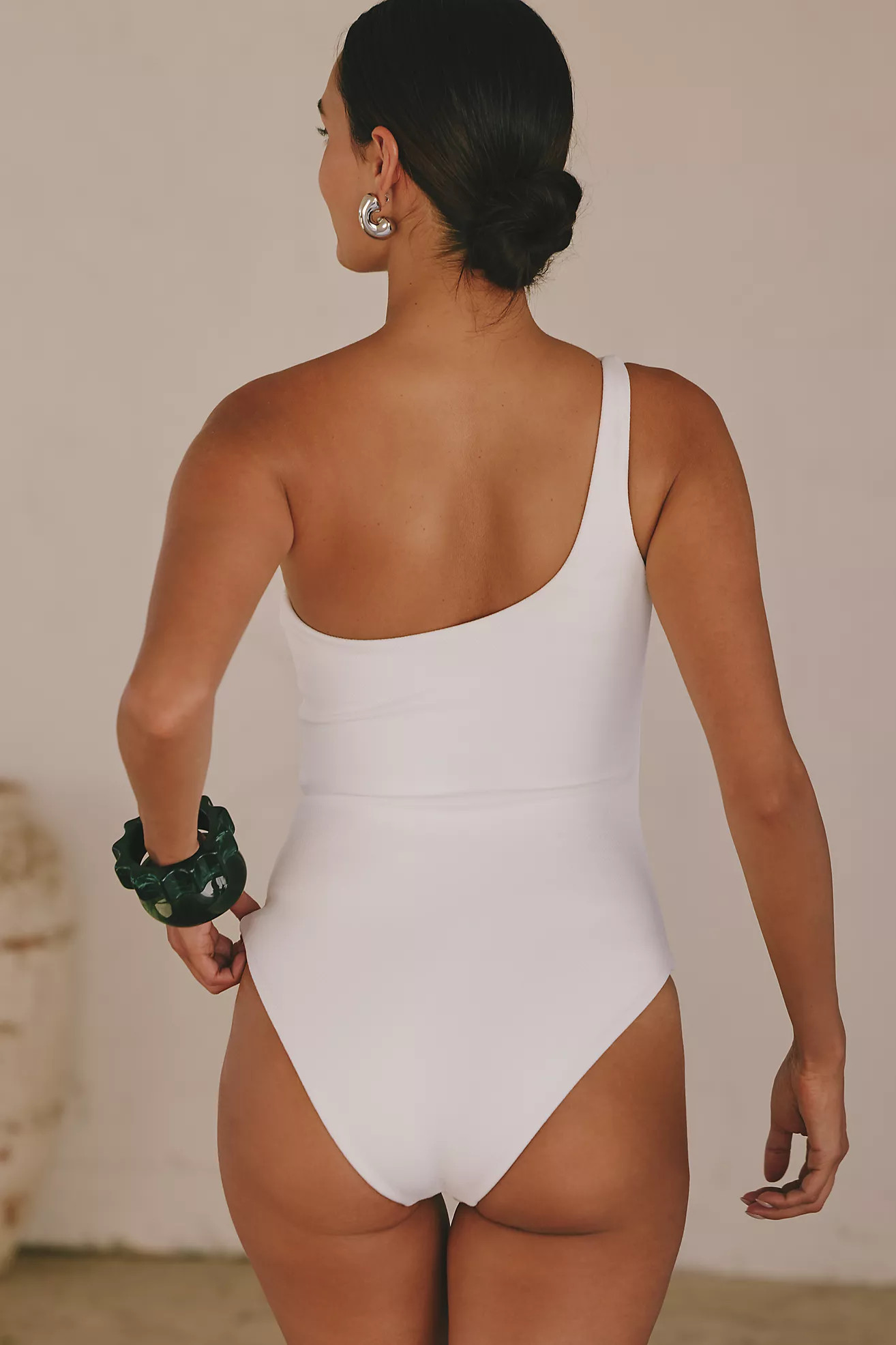 NAU Bikinis Flower One-Shoulder One-Piece Swimsuit | Anthropologie (US)