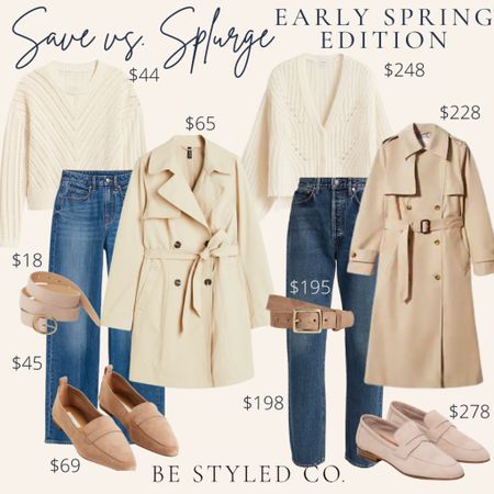 Save vs splurge Spring edition - neutral spring look - spring denim outfit idea 

#LTKSeasonal #LTKFind #LTKunder100