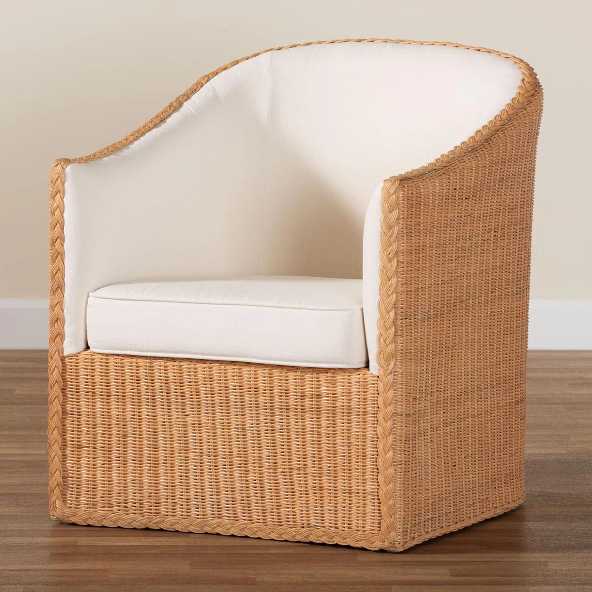 Kryslynn Bali & Pari Tessa Bohemian Light Honey Rattan Arm Chair | Wayfair North America