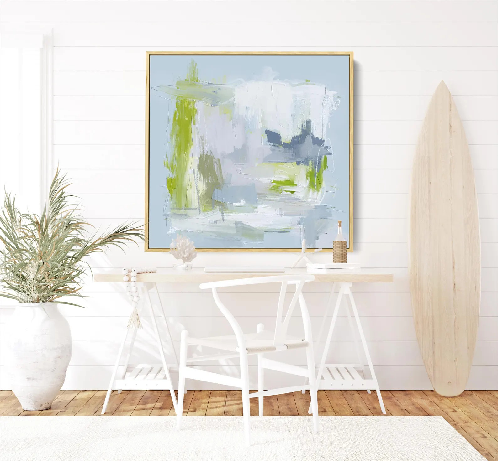 Abstract Canvas Print: Colorful Blue and Green Pastel Wall Art - Etsy | Etsy (Global)