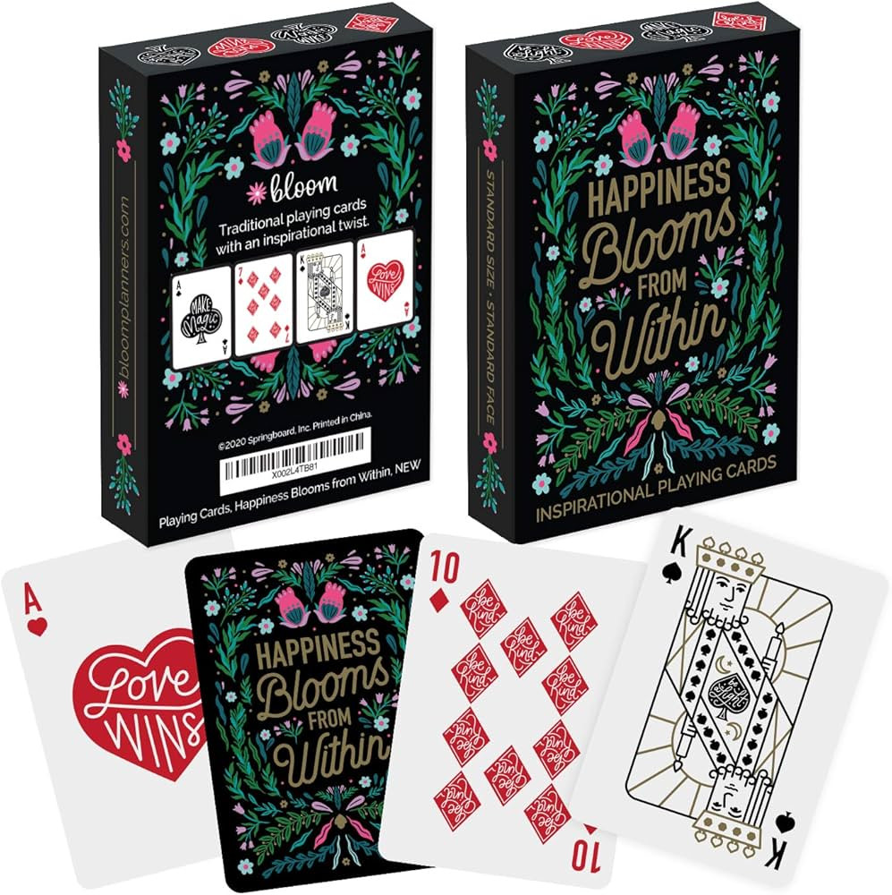 bloom daily planners Standard Playing Card Deck for Women - Pretty & Inspirational Hand-Illustrat... | Amazon (US)
