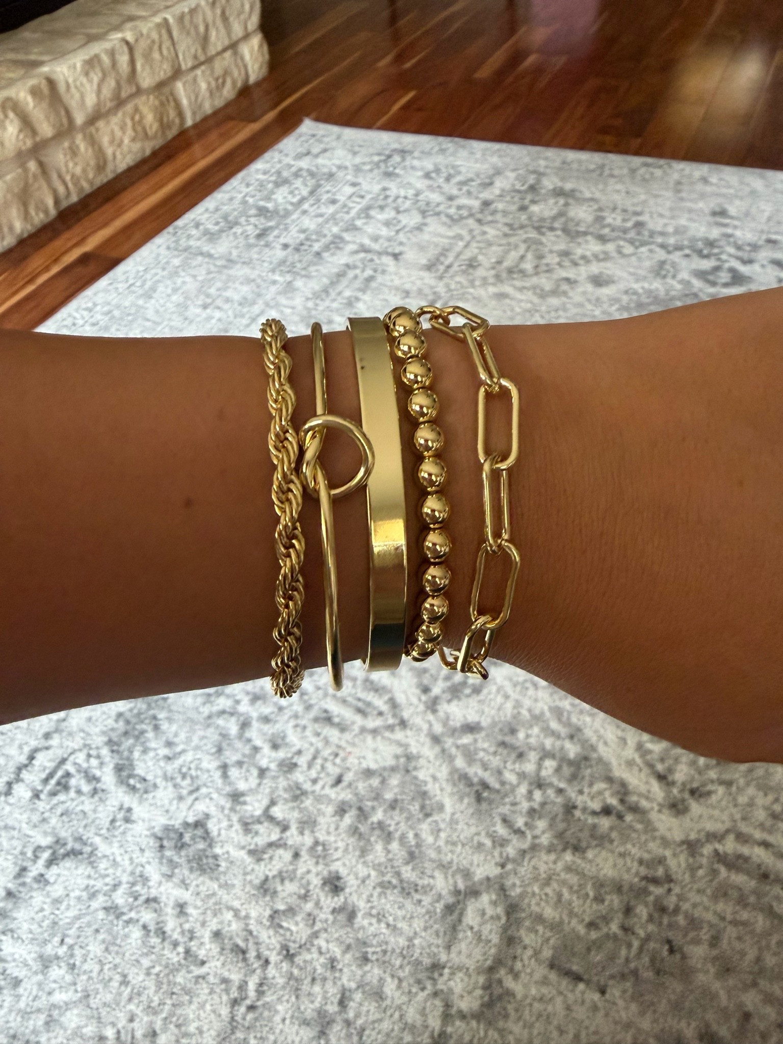 Love this versatile bracelet stack. They’re all individual bracelets so you can customize/ leave out what you want!

#LTKootd #LTKSaleAlert #LTKgrwm