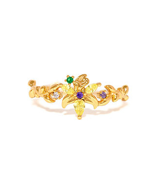 Girls Crew Disney Tangled Sundrop Flower Crystal Ring - Macy's | Macy's