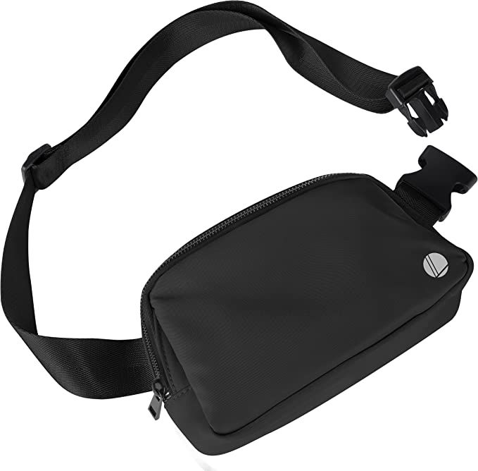 Leotruny Unisex Belt Bag Everywhere Waist Pack Waterproof for Travel Running Hiking (C01-Black) | Amazon (US)