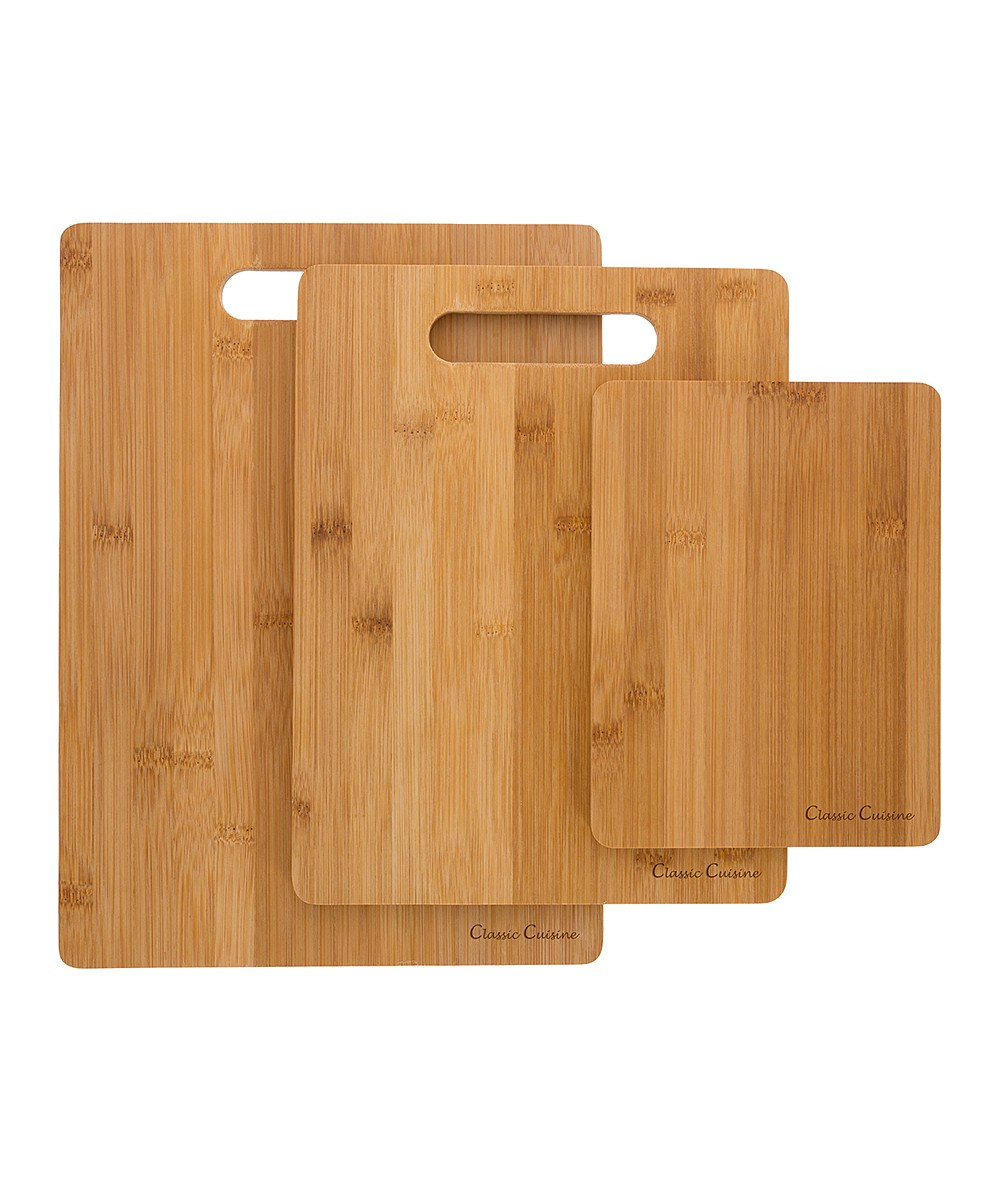 Chef Buddy Cutting boards - Bamboo Cutting & Serving Board - Set of Three | Zulily