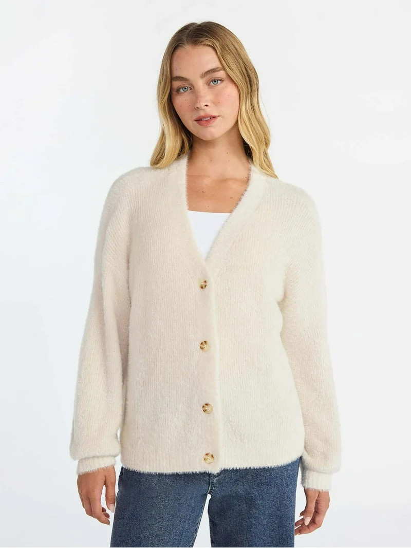No Boundaries Fashion Button Front Cardigan, Women's | Walmart (US)