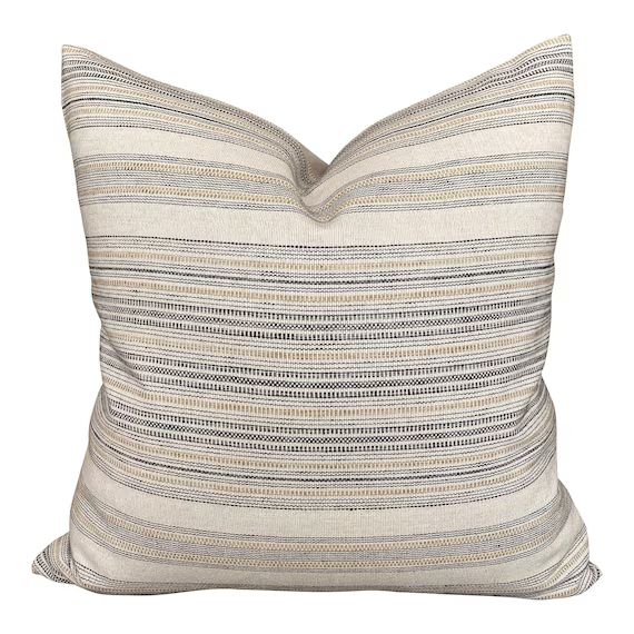 Designer Clay McLaurin Caspian Pillow Cover in Sand // Neutral Throw Pillows // Trendy Modern Far... | Etsy (CAD)