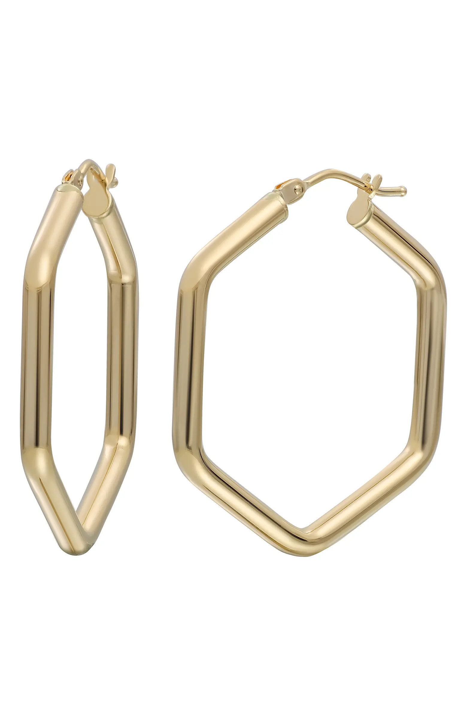 Bony Levy 14K Hexagonal Hoop Earrings | Nordstrom | Nordstrom