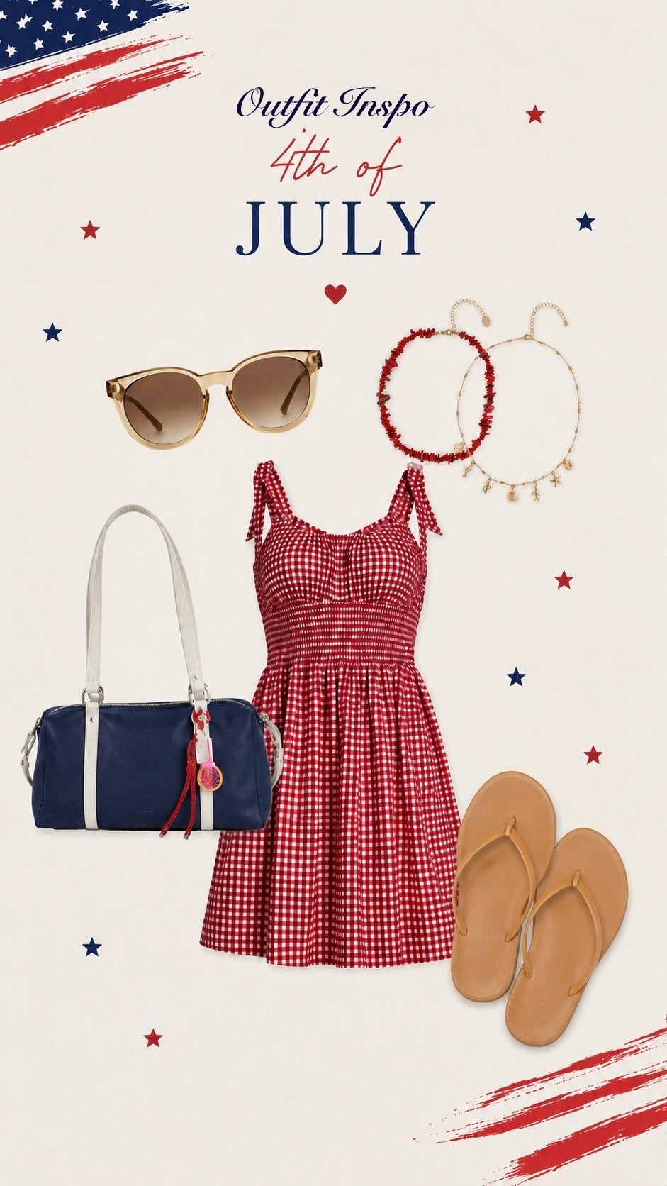 🇺🇸 Red, white & ready for the 4th ❤️🤍💙

This gingham dress had me at hello! Paired with the cutest accessories for an easy, festive look that’s perfect for backyard BBQs, fireworks, and everything in between.

#LTKootd #LTKSeasonal #LTKSaleAlert
