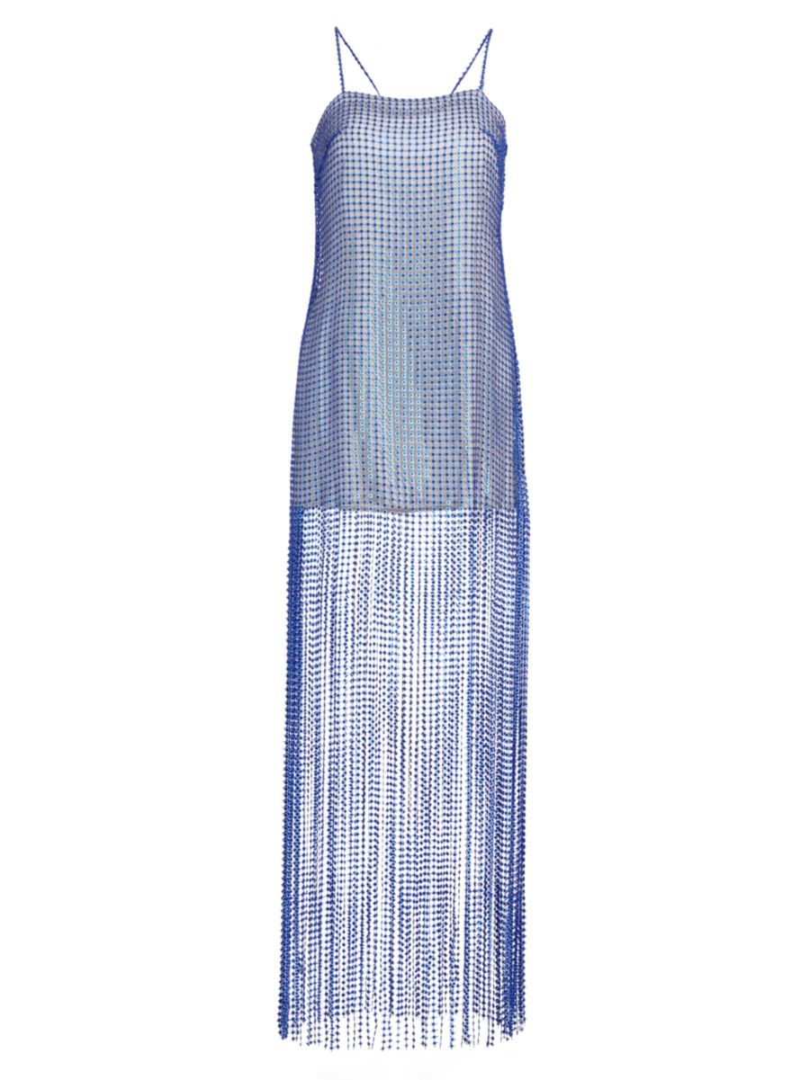 Sequined Lace Fringe Maxi Dress | Saks Fifth Avenue
