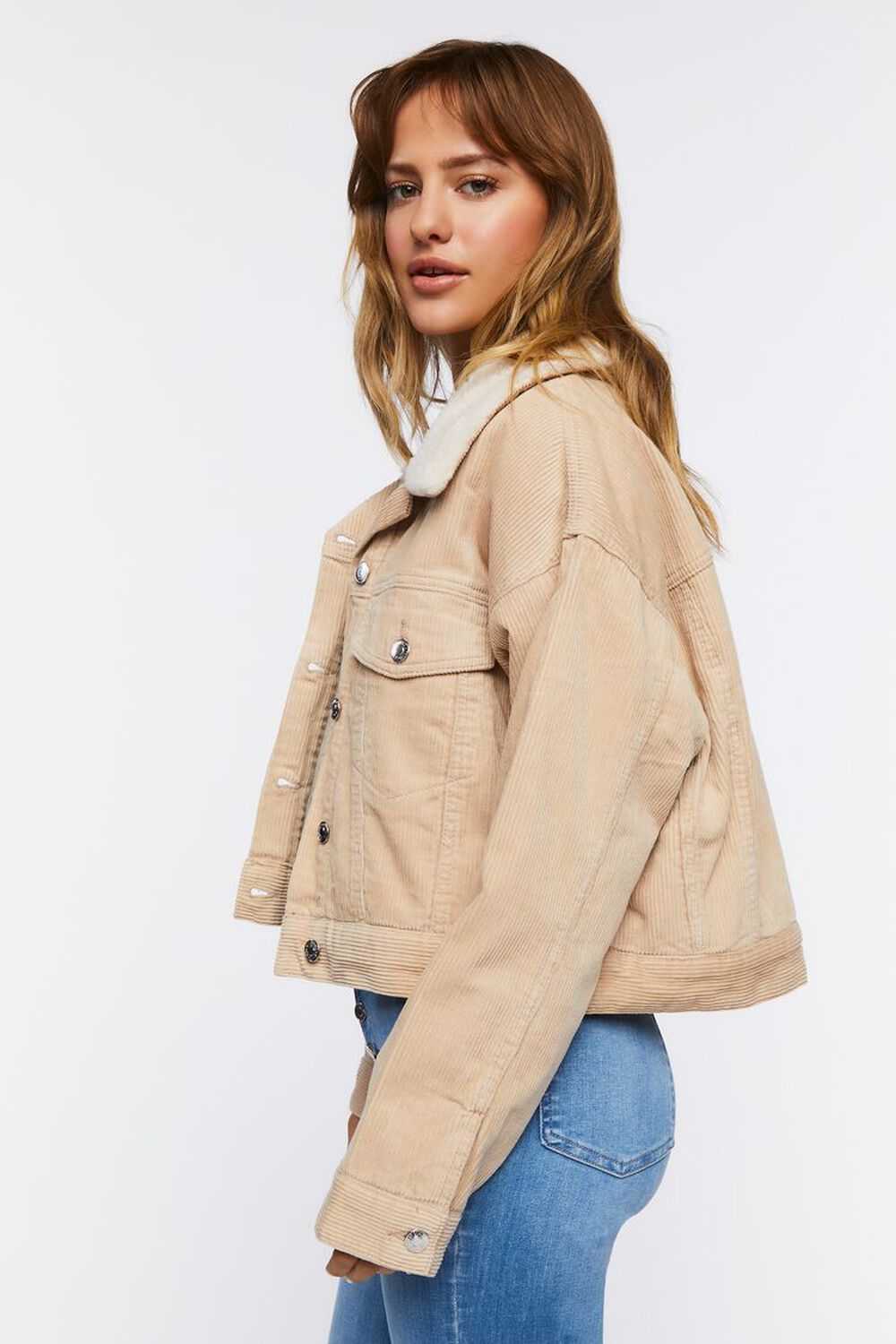 Cotton Faux Shearling Jacket | Forever 21 | Forever 21 (US)