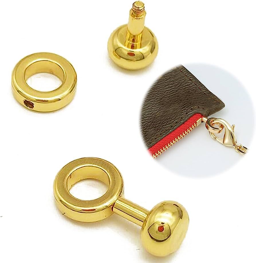 2Pcs Brass Ball Studs Rivets O/D Ring for Leather Crossbody Purse Craft,Small | Amazon (US)