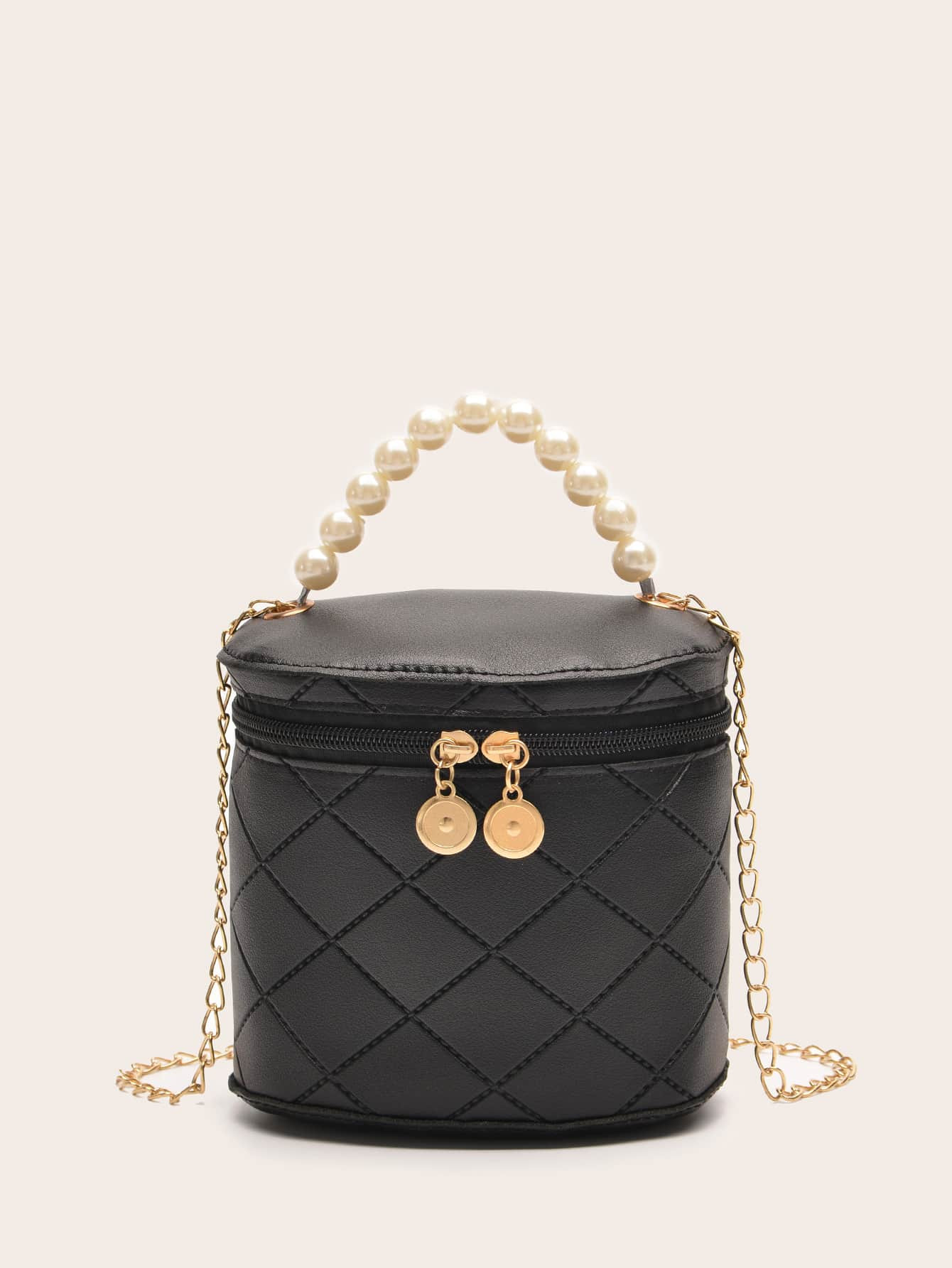 Faux Pearl Handle Chain Bucket Bag | SHEIN
