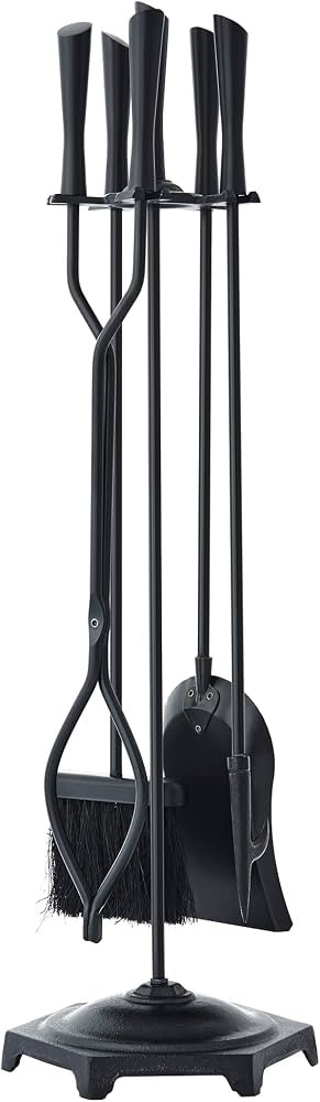 Lichamp Fireplace Tools Set, 5-Pieces Indoor Outdoor Sturdy Fire Place Poker Sets with Modern Han... | Amazon (US)