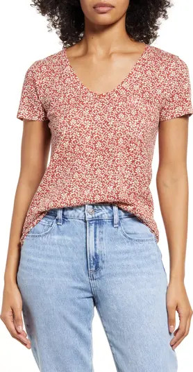Rounded V-Neck T-Shirt | Nordstrom