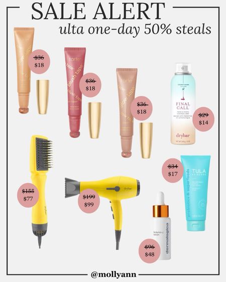 ULTA 50% off deals one day only 

#LTKbeauty #LTKsalealert #LTKfindsunder100